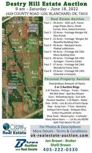 Destry Hill Estate Auction - Blanchard OK- Land for Sale - image 1
