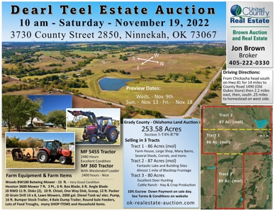 Dearl Teel Estate Auction - Grady County Oklahoma Land - image 1