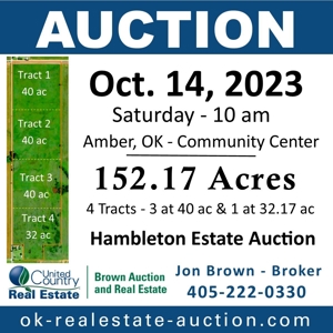 Grady County Land - 152. 17 Acres - 4 Tracts - Amber, OK - image 1